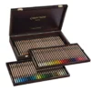 Zestaw pasteli suchych w kredce Pastel Pencil w drewnianej walizce - Caran d'Ache - 84 szt.