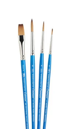 Zestaw pędzli Cotman - Winsor & Newton - krótka rączka, 4 szt.