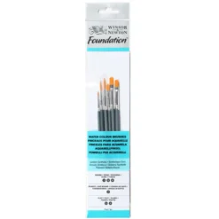 Zestaw pędzli Foundation do akwareli - Winsor & Newton - 6 szt.