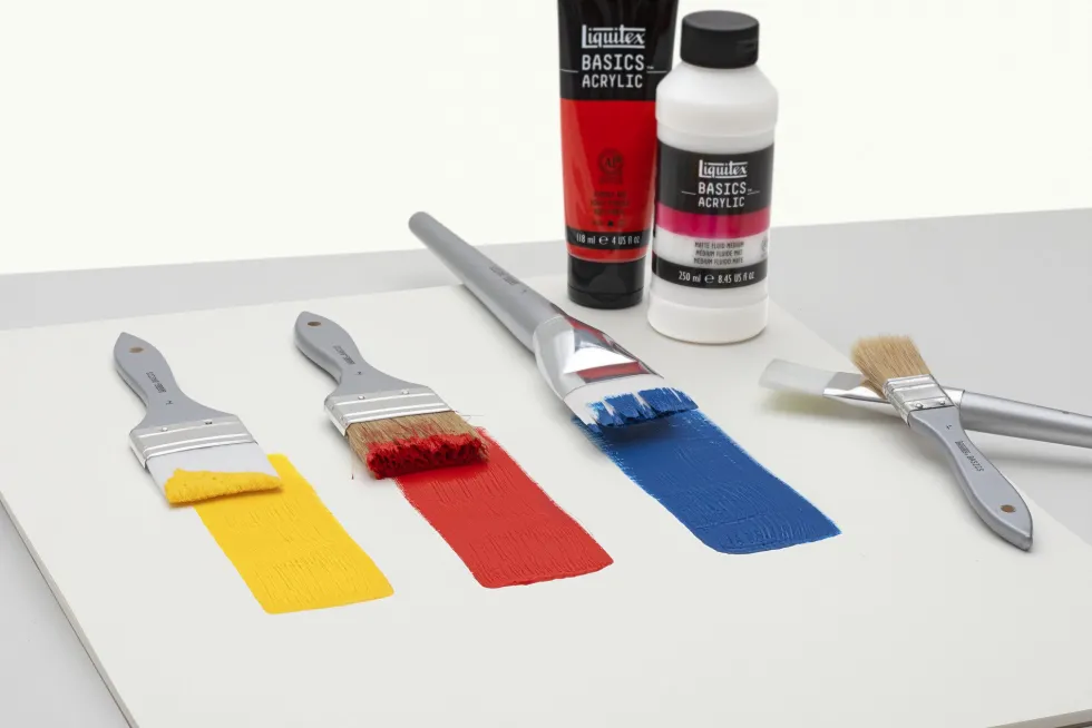 Zestaw pędzli płaskich, naturalnych Basics - Liquitex - 3 szt.