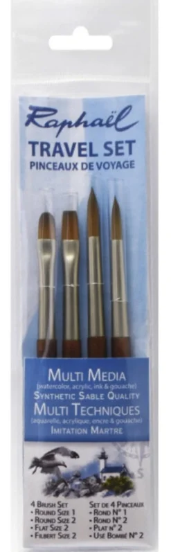Zestaw pędzli podróżnych Travel Set - Raphael - 4 szt.
