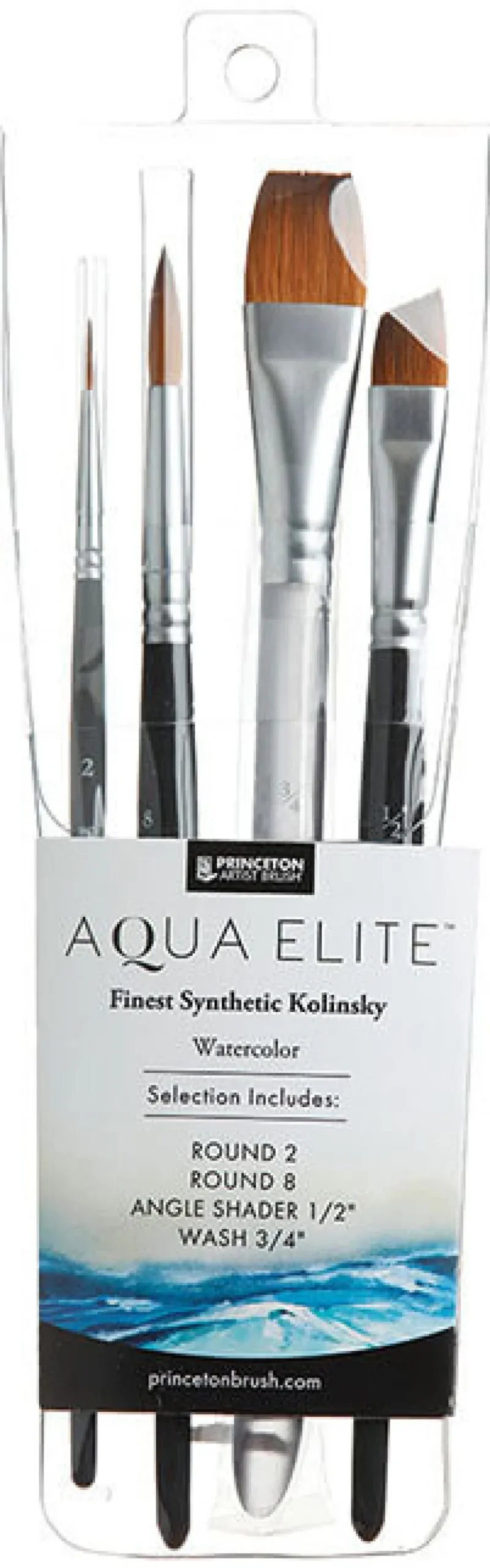 Zestaw pędzli syntetycznych Aqua Elite - Princeton - 4 szt.