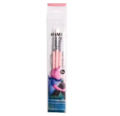 Zestaw pędzli syntetycznych Little Bird - HIMI - Pink 3 szt.