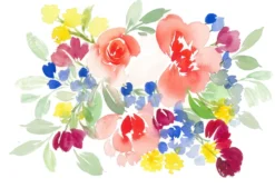Zestaw pędzli syntetycznych Watercolor Floral - Princeton - 6 szt.