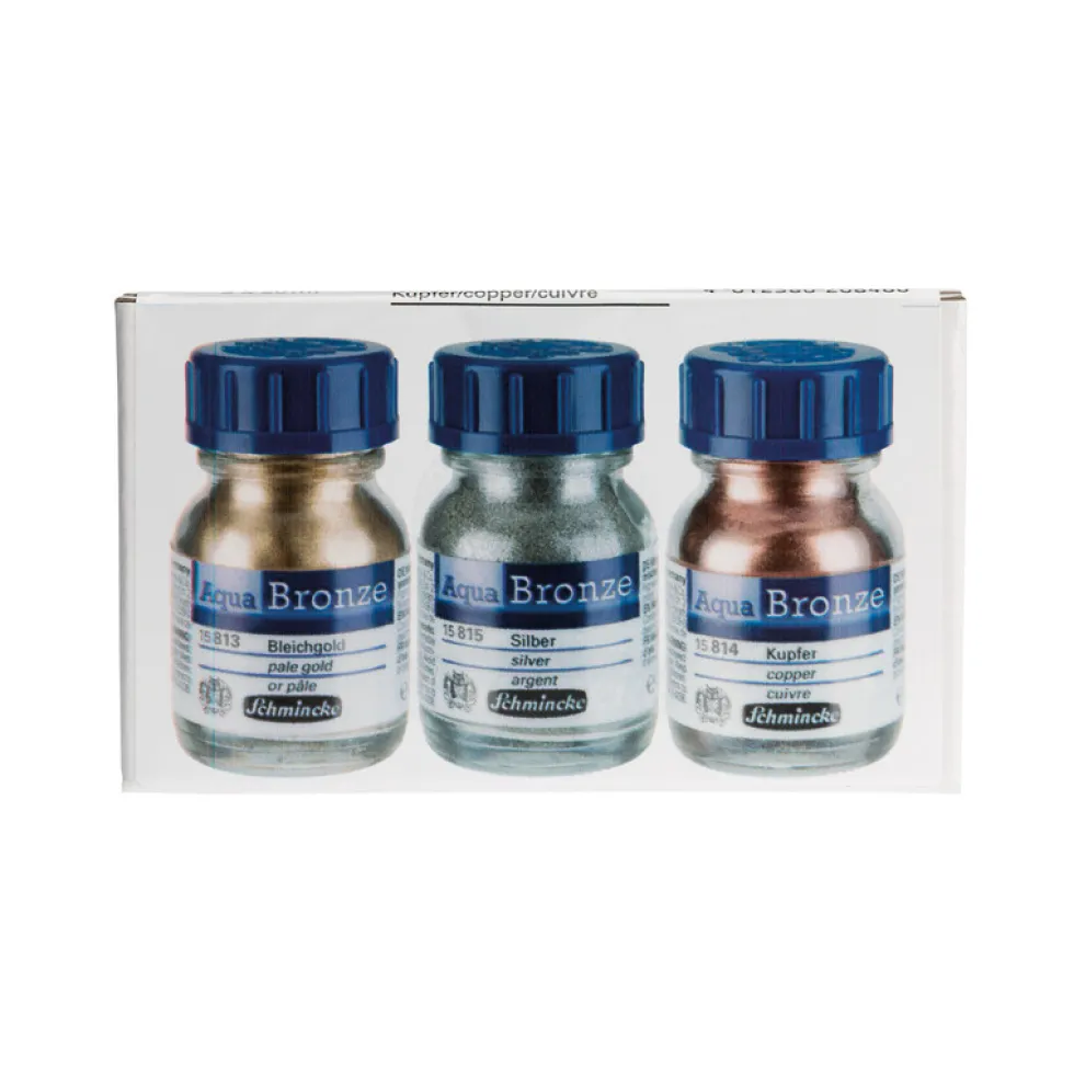 Zestaw pigmentów Aqua Bronze - Schmincke - 3 x 20 ml