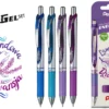 Zestaw piór kulkowych EnerGel - Pentel - Lawendowa Prowansja, 0,7 mm, 4 szt.