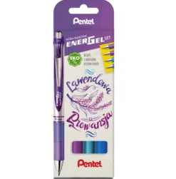 Zestaw piór kulkowych EnerGel - Pentel - Lawendowa Prowansja, 0,7 mm, 4 szt.