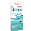 Zestaw pisaków Brush Sign Pen Twin - Pentel - Lazurowe Wybrzeże, 6 szt.