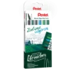 Zestaw pisaków Brush Sign Pen Twin - Pentel - Zielone Wzgórza, 6 szt.