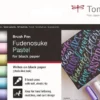 Zestaw pisaków do kaligrafii Fudenosuke Brush Pen Pastel - Tombow - 6 kolorów