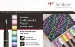 Zestaw pisaków do kaligrafii Fudenosuke Brush Pen Pastel - Tombow - 6 kolorów