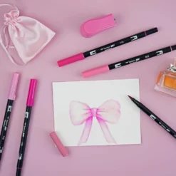 Zestaw pisaków Dual Brush Pen Pink - Tombow - 6 szt.