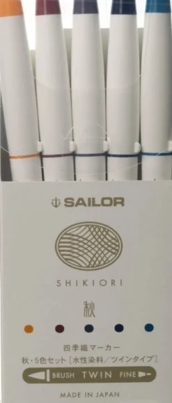 Zestaw pisaków dwustronnych Shikiori 4 Seasons - Sailor - Autumn 5 szt.