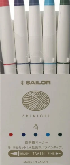 Zestaw pisaków dwustronnych Shikiori 4 Seasons - Sailor - Winter 5 szt.
