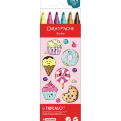 Zestaw pisaków Fibralo Kawaii Candy - Caran d'Ache - 6 szt.