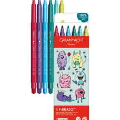 Zestaw pisaków Fibralo Kawaii Monsters - Caran d'Ache - 6 szt.