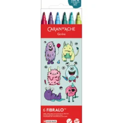 Zestaw pisaków Fibralo Kawaii Monsters - Caran d'Ache - 6 szt.