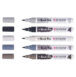 Zestaw pisaków pędzelkowych Ecoline Shadow - Talens - 5 szt.