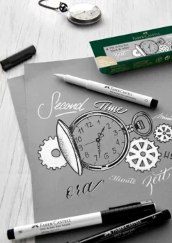 Zestaw pisaków Pitt Artist Pen Black & White - Faber-Castell - 4 szt.