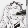Zestaw pisaków Pitt Artist Pen - Faber-Castell - Manga Black, 4 szt.