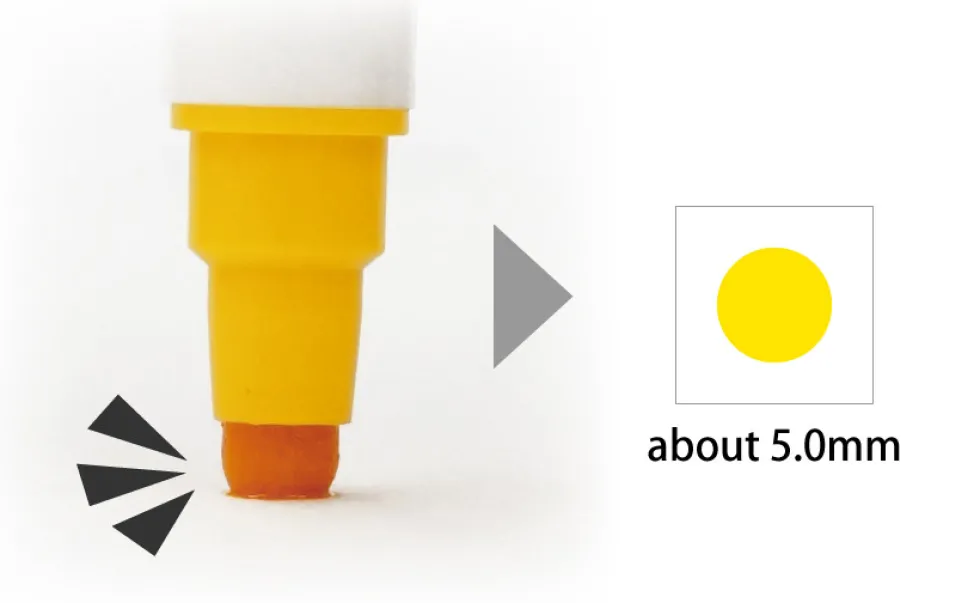Zestaw pisaków Zig Clean Color Dot - Kuretake - Highlight, 6 kolorów