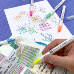 Zestaw pisaków Zig Clean Color Dot - Kuretake - Highlight, 6 kolorów