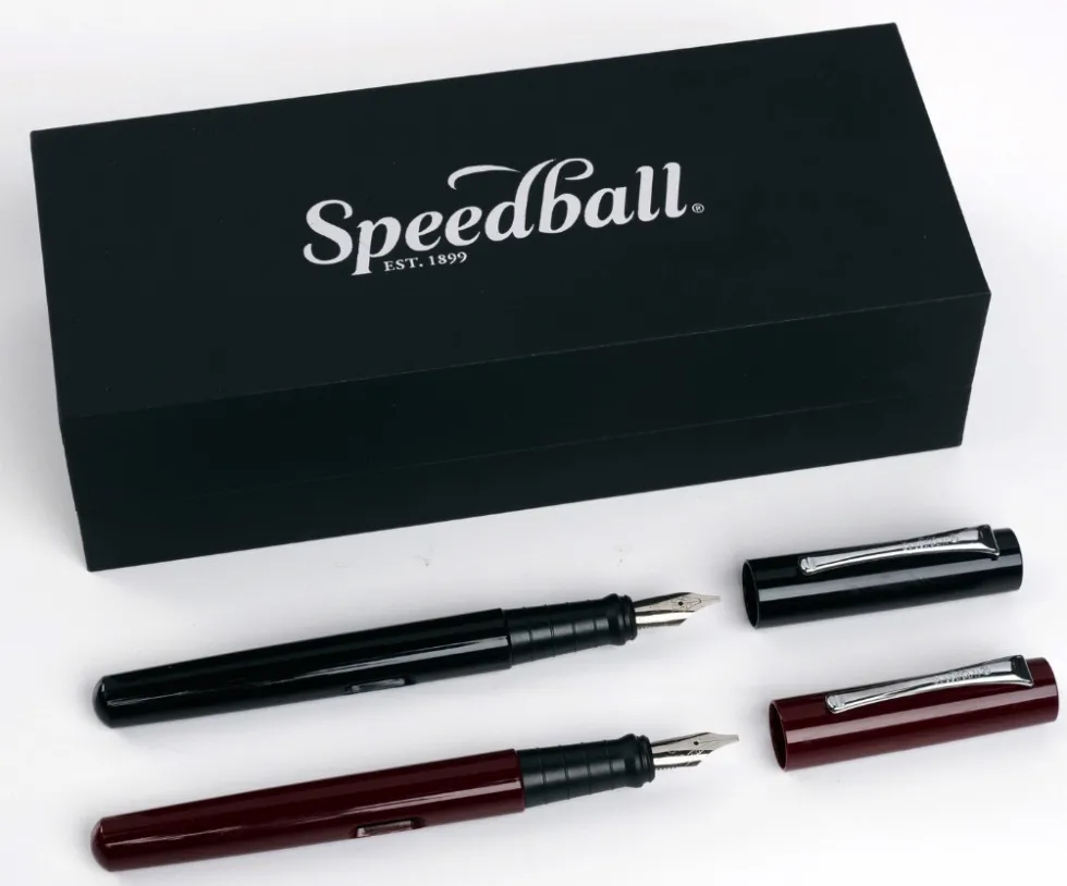 Zestaw prezentowy piór wiecznych do kaligrafii - Speedball - 2 szt.