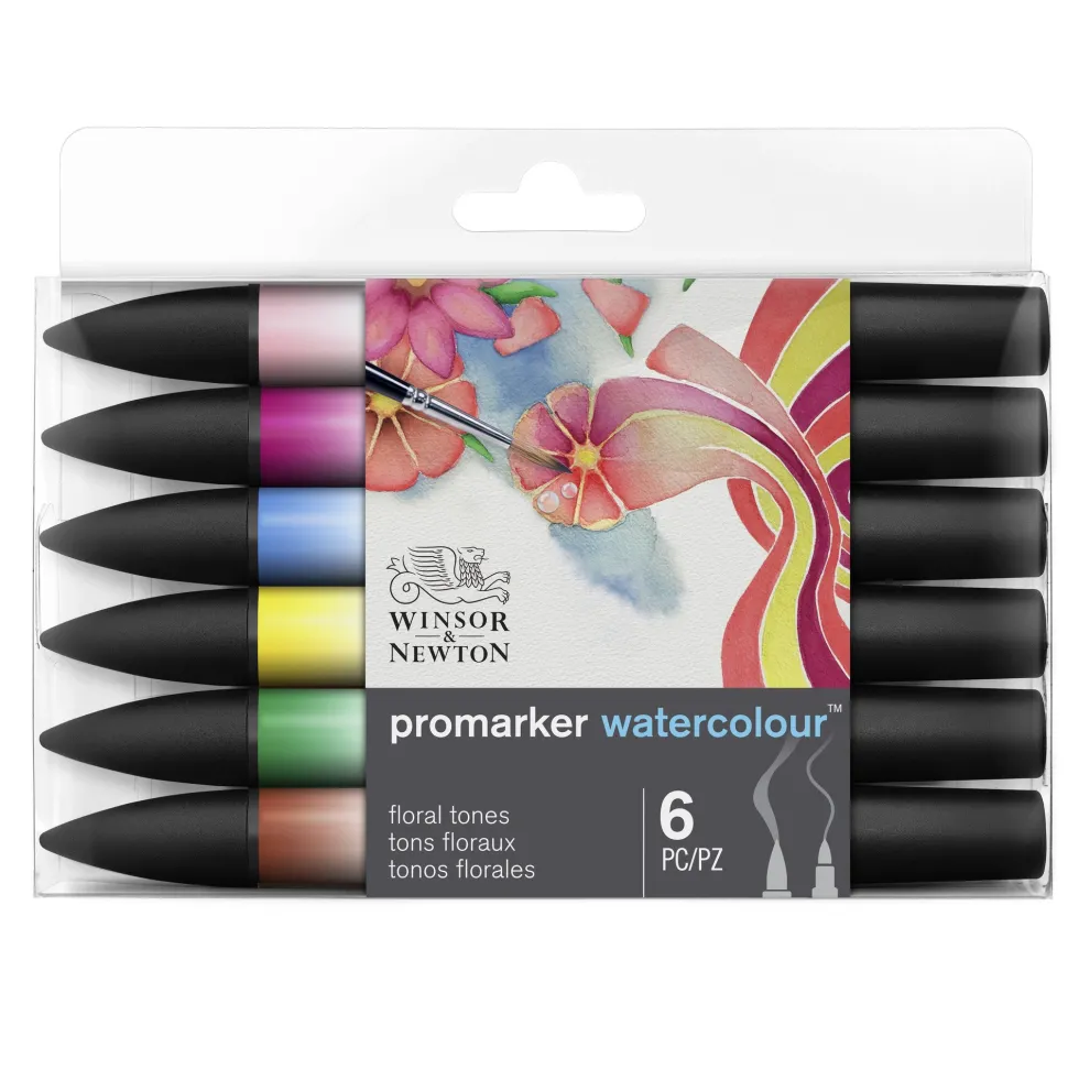 Zestaw Promarker Watercolor - Winsor & Newton - Floral, 6 szt.