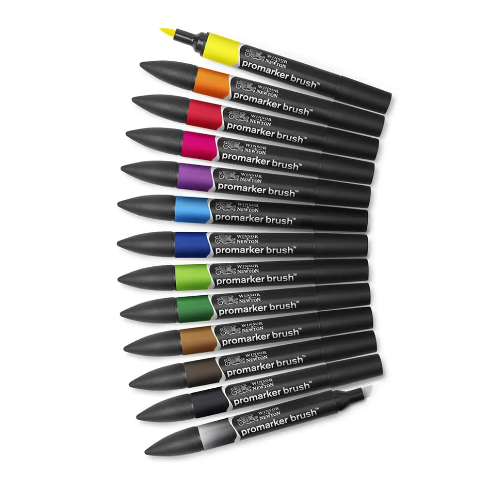 Zestaw Promarkerów Brush - Winsor & Newton - 12 + 1 szt.