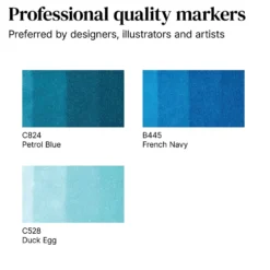 Zestaw Promarker - Winsor & Newton - Blue Tones, 3 szt.