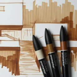 Zestaw Promarker - Winsor & Newton - Brown Tones, 3 szt.