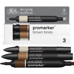 Zestaw Promarker - Winsor & Newton - Brown Tones, 3 szt.