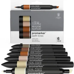 Zestaw Promarker - Winsor & Newton - Earth Tones, 6 szt.