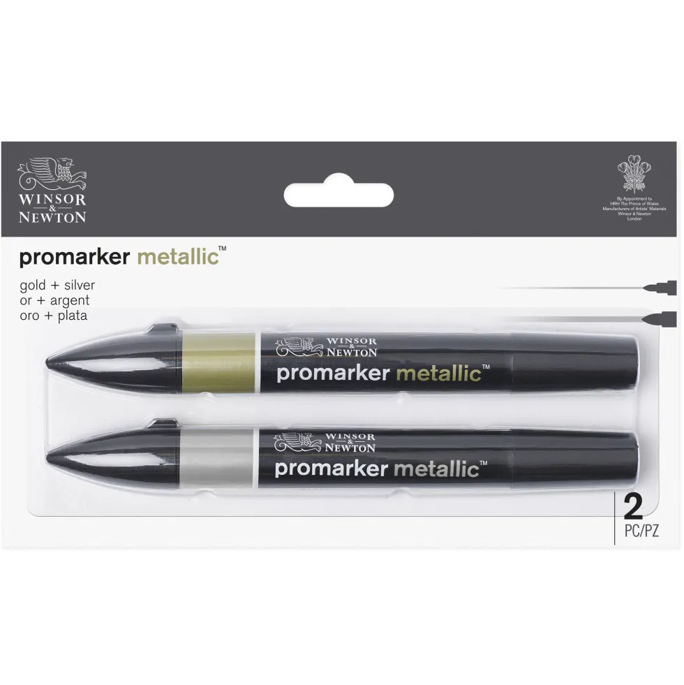 Zestaw Promarker - Winsor & Newton - Gold & Silver, 2 szt.
