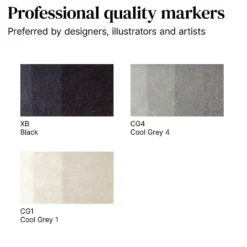 Zestaw Promarker - Winsor & Newton - Grey Tones, 3 szt.