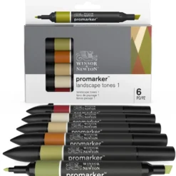 Zestaw Promarker - Winsor & Newton - Landscape Tones 1, 6 szt.