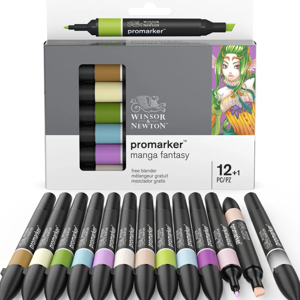 Zestaw Promarker - Winsor & Newton - Manga Fantasy, 12+1 szt.
