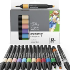 Zestaw Promarker - Winsor & Newton - Manga set 1, 12 + 1 szt.