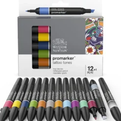 Zestaw Promarker - Winsor & Newton - Tattoo Tones, 12+1 szt.