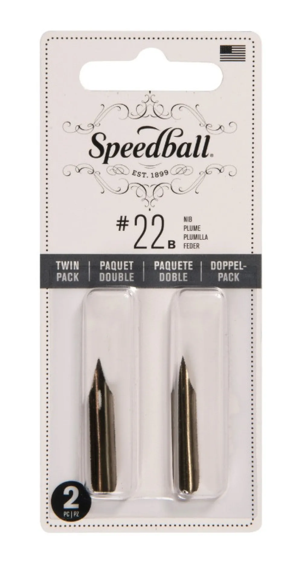 Zestaw stalówek do kaligrafii nr 22B - Speedball - 2 szt.