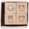 Zestaw stempli drewnianych Animals - Rico Design - 4 szt.