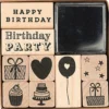 Zestaw stempli drewnianych Birthday - Paper Poetry - 9 szt.