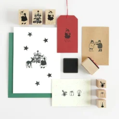 Zestaw stempli drewnianych Christmas Kids - Paper Poetry - 13 szt.