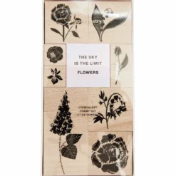 Zestaw stempli drewnianych Flowers - Paper Poetry - 9 szt.