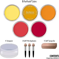 Zestaw suchych pasteli PanPastel Bright Warm - 5 kolorów