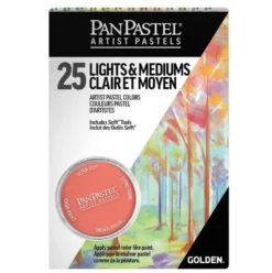 Zestaw suchych pasteli PanPastel Lights & Mediums - 25 kolorów