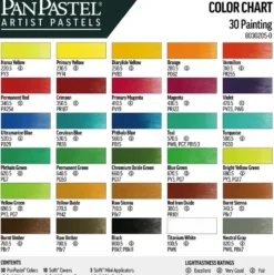 Zestaw suchych pasteli PanPastel Pure Colors - 30 kolorów
