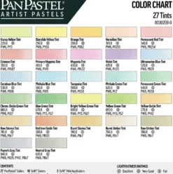 Zestaw suchych pasteli PanPastel Tints - 27 kolorów