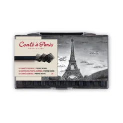 Zestaw suchych pasteli Sketching Carrés - Conté à Paris - Black 2B 12 szt.