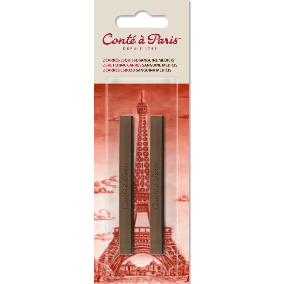 Zestaw suchych pasteli Sketching Carrés - Conté à Paris - Sanguine Medicis 2 szt.